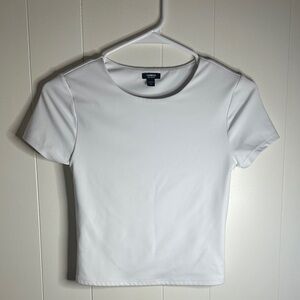 Express Classic White Body Contour Short Sleeve Tee